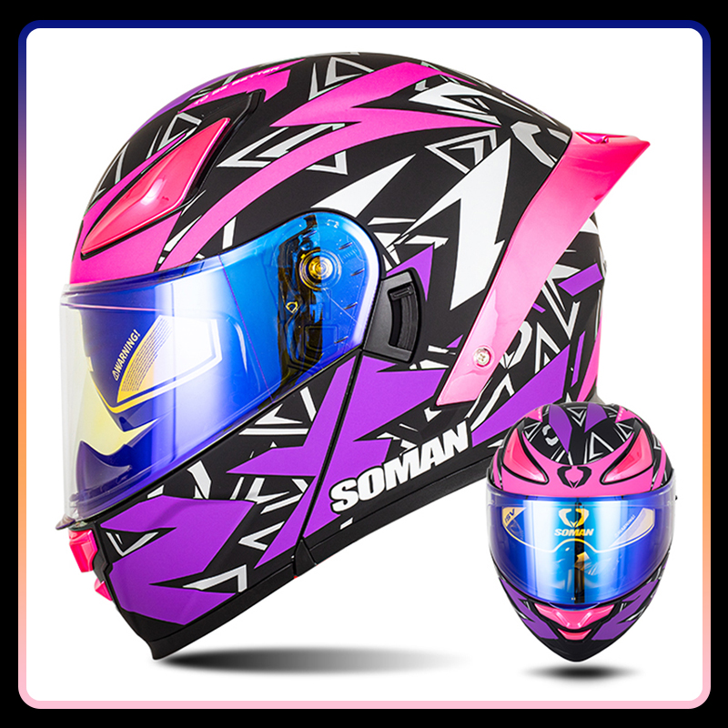 Modular Flip Up Motorcycle Helmet Dot Approved - Casco moto integrale omologato DOT Casco