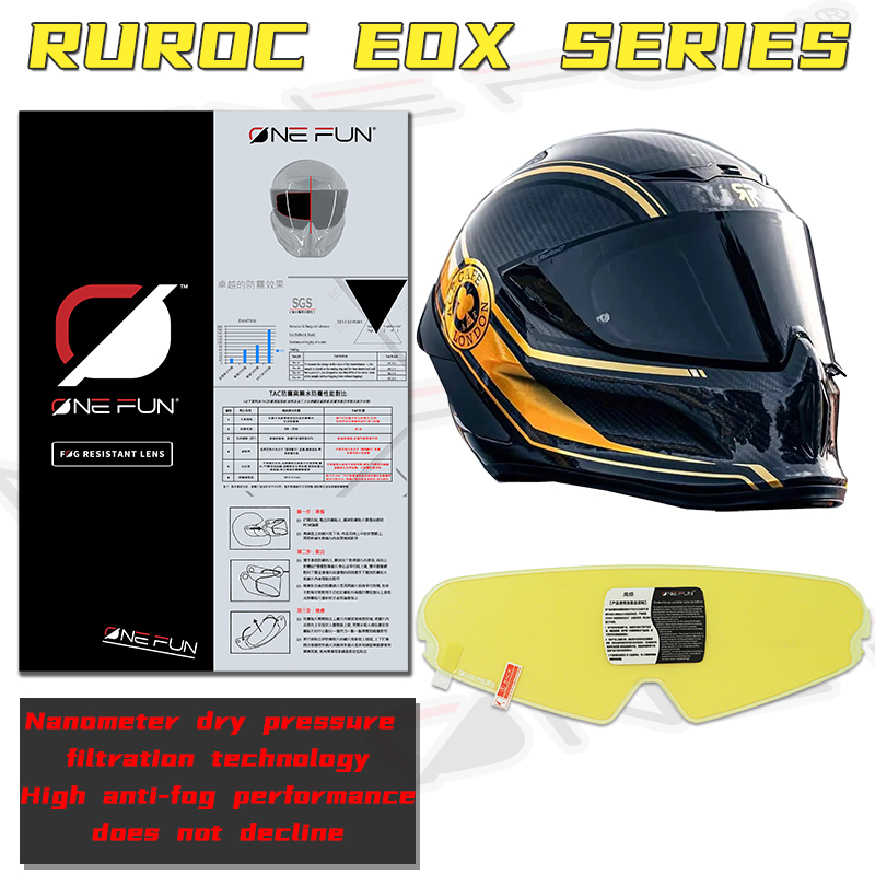 Motorcycle Helmet Anti Fog Pinlock Shield - Visiera Antiappannamento per Casco Moto RUROC