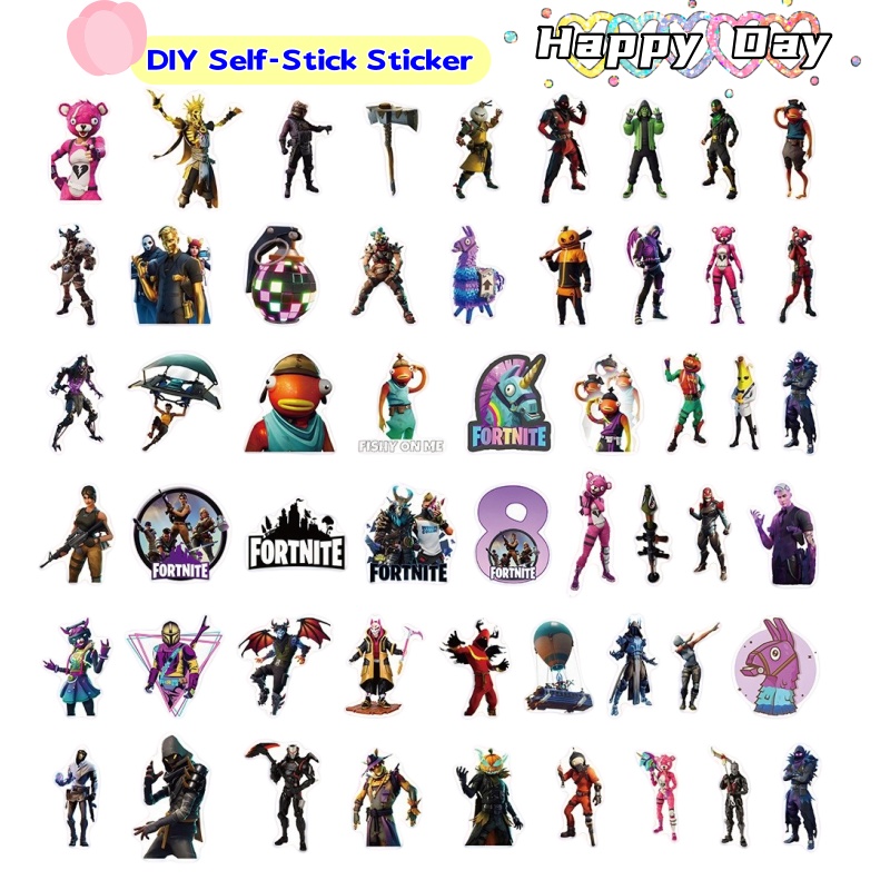 Scooter Parts - Adesivi Creativi Fortnite, Graffiti, Cartoni Animati,
