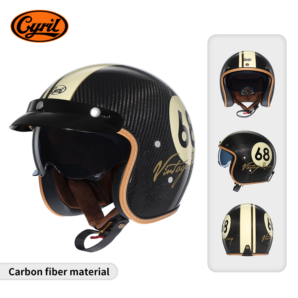 Carbon Fiber Lightweight Motorcycle Helmet - Caschi Moto Aperti in Fibra di