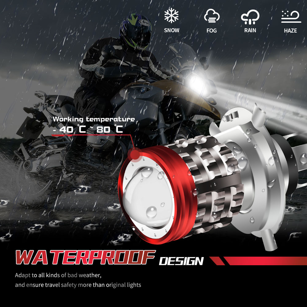 Universal Motorcycle Led Headlight Projector - Faro moto universale H4 LED BA20D