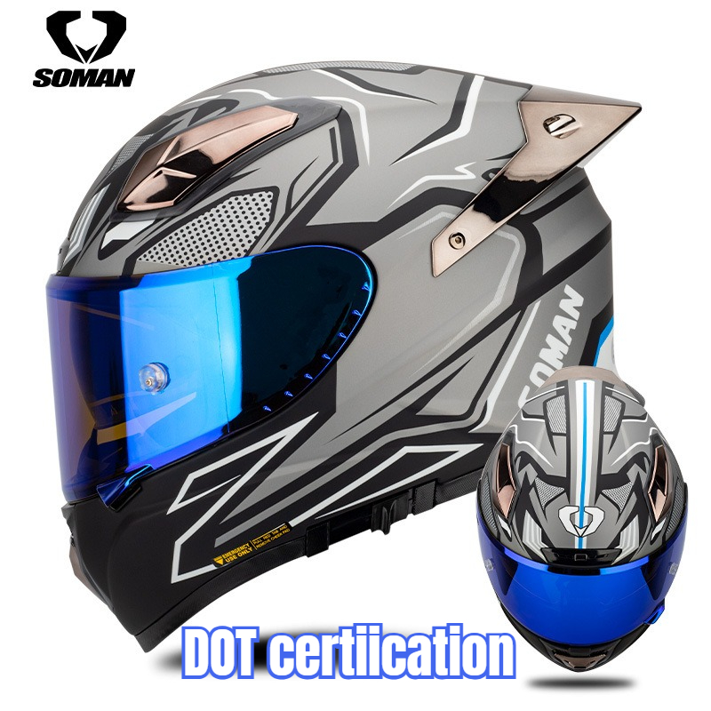 Casco da moto Soman in fibra d - Carbon Fiber Lightweight Motorcycle Helmet recensione e prezzo