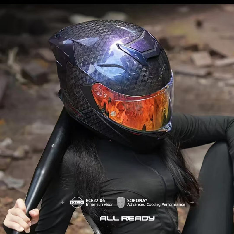 Casco moto in fibra di carboni - Carbon Fiber Lightweight Motorcycle Helmet recensione e prezzo