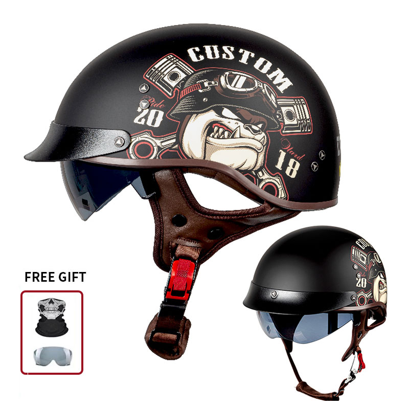 Casco Moto Vintage Semiaperto  - Vintage Open Face Retro Helmet recensione e prezzo