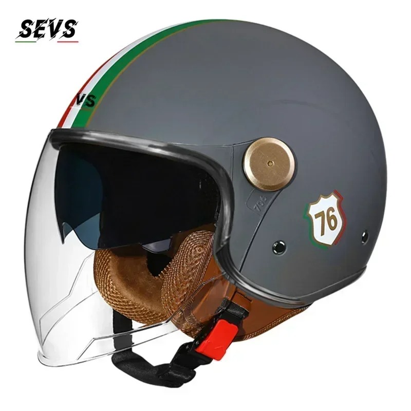 Casco Moto Aperto 3/4 con Cert - Vintage Open Face Retro Helmet recensione e prezzo