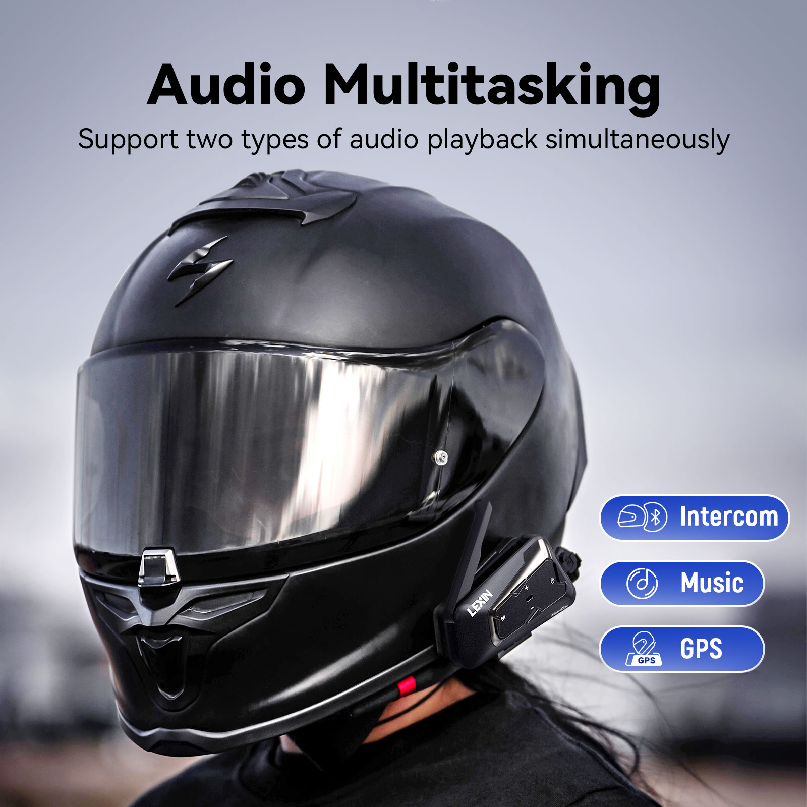 LEXIN-MeshCom citofono per cuf - Universal Motorcycle Helmet Intercom Headset recensione e prezzo