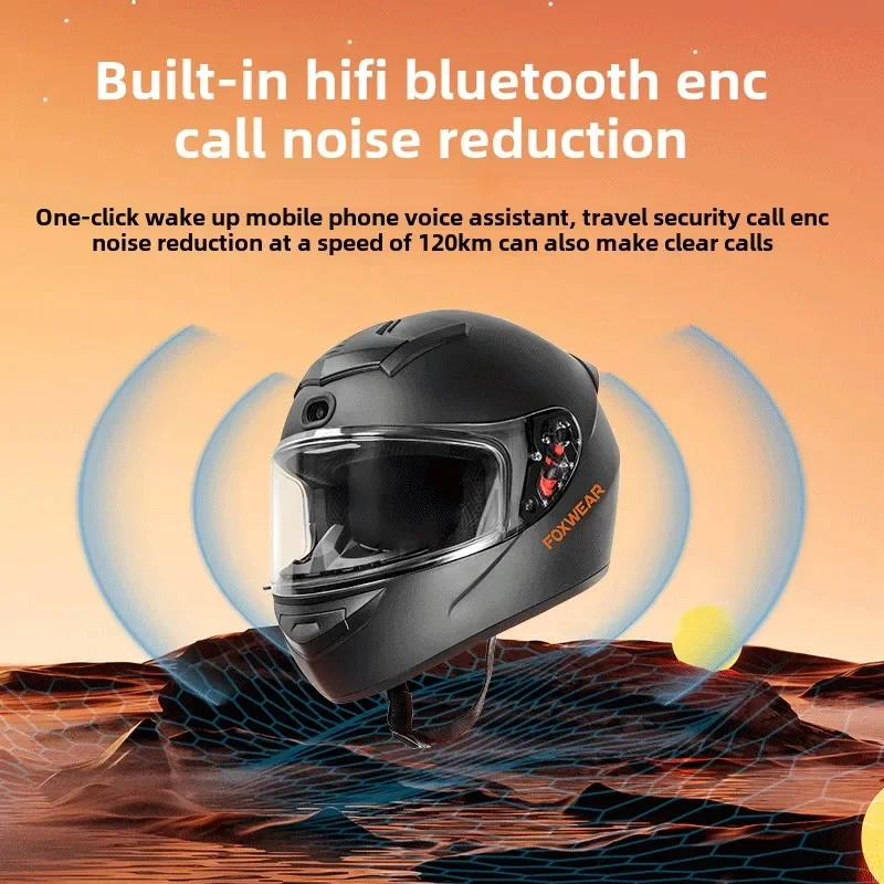 Casco moto AI Intelligence con - Full Face Motorcycle Helmet With Bluetooth recensione e prezzo