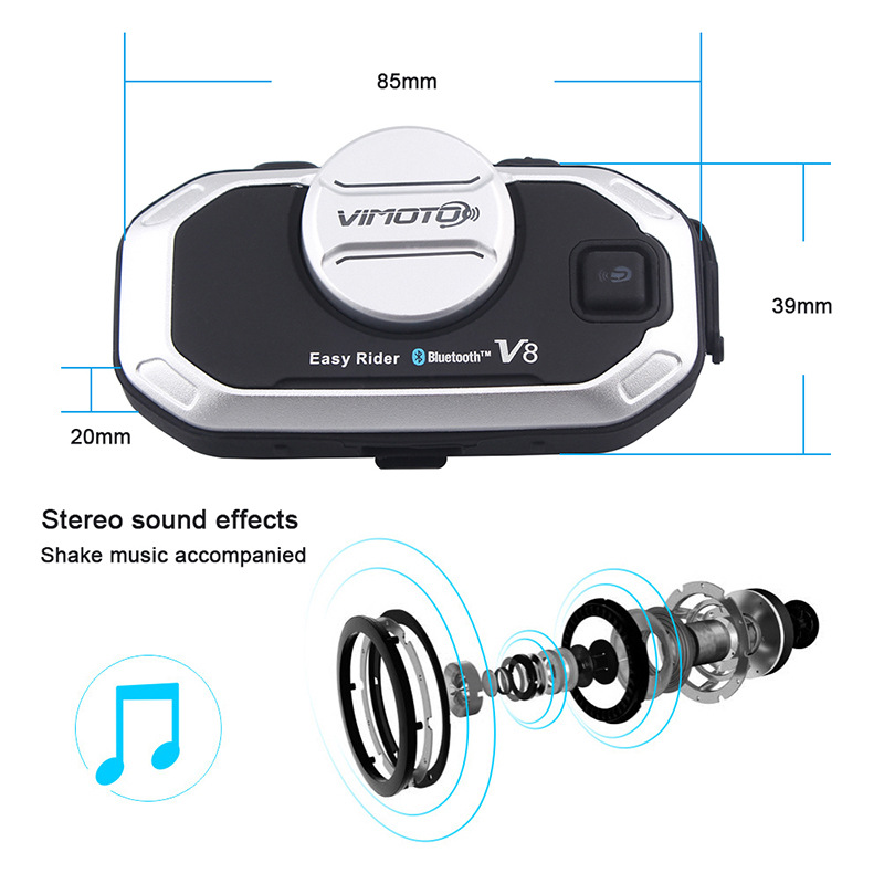 Vimoto V8 Auricolare per casco - Full Face Motorcycle Helmet With Bluetooth recensione e prezzo
