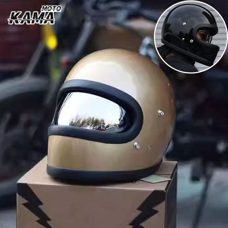 Casco da moto retrò con certif - Vintage Open Face Retro Helmet recensione e prezzo
