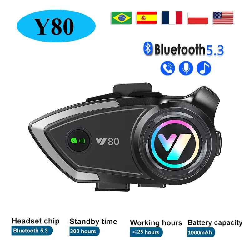 Y80 casco Moto auricolare Blue - Full Face Motorcycle Helmet With Bluetooth recensione e prezzo