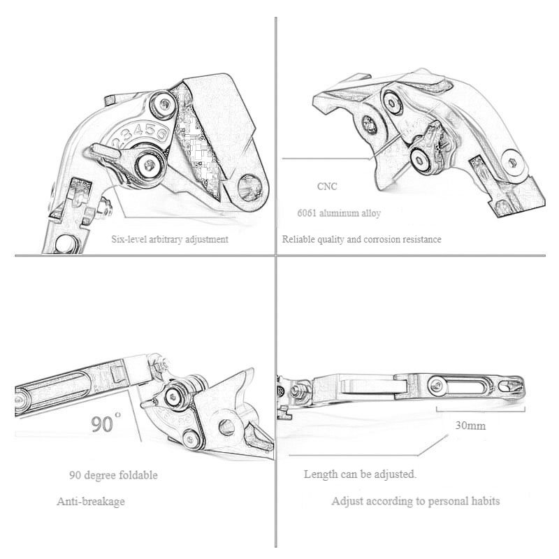 Per Honda NC750X NC 750 X 2016 - Cnc Aluminum Adjustable Brake Clutch Levers recensione e prezzo